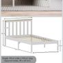 Single Bed Fram and Mattress Image 5