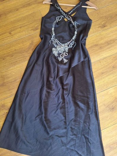 vintage karen millen embellished satin maxi dress occasion wedding party
