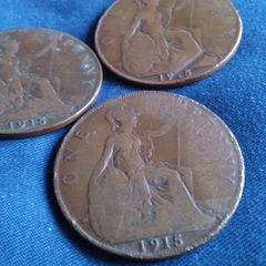 1915 George V Pennies.
