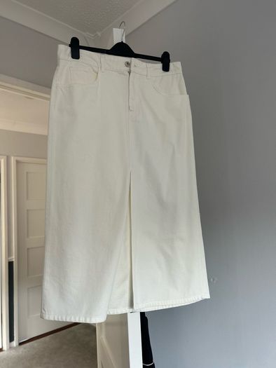 Denim Skirt - cream Denim