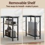L Shaped Gaming Desk 100x70 cm Computer with Storage Bag Office Small Writing Table Large Reversible Shelves Workstation for Study Play Work Home Black Image 7