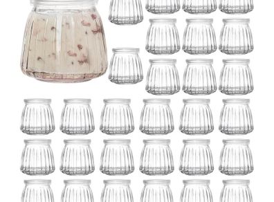 Brand New Fasmov Small Yogurt Jars 118ml with PE Lids Perfect for Jam