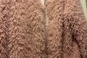 Pale Pink Shaggy Fur Jacket