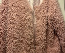 Pale Pink Shaggy Fur Jacket