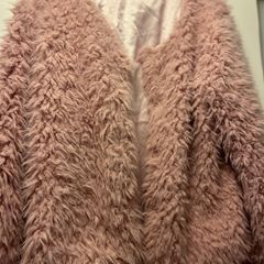 Pale Pink Shaggy Fur Jacket