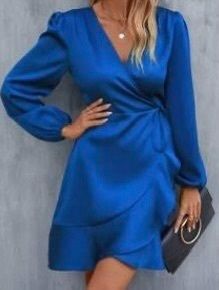 Satin wrap dress