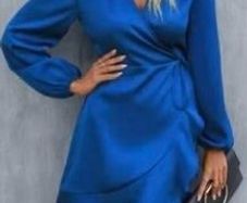 Satin wrap dress