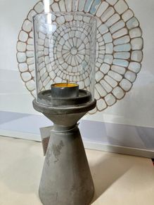 New Concrete and Glass Candle Holder