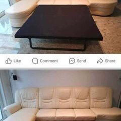 Long lasting leather sofa-bed