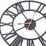 European Farmhouse Vintage Clock with Roman Numerals, 40cm Non-Ticking Battery Operated Metal Skeleton Decorative Clock for Home Kitchen Cafe Hotel Office Decor(Black) Image 4