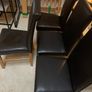 4 x Brown Leather Kitchen Dining Chairs - Can Deliver Image 2
