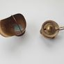 Vintage brass miniature coal bucket & small brass footed pot Image 2