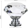25Pcs Crystal Door Knob, 30MM Diamond Drawer Knobs Crystal Door Handles Diamond Pulls for Home Kitchen Office Chest Cabinet Drawer (FREE POSTAGE) Image 3