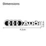 4x Car Audio Decorate 3D Aluminum Emblem Badge Stickers Decal Accessory For Audi sline Rs A1 A4 B7 B8 B9 A3 8P 8V 8L A5 A6 C6 C5 C7 Image 2