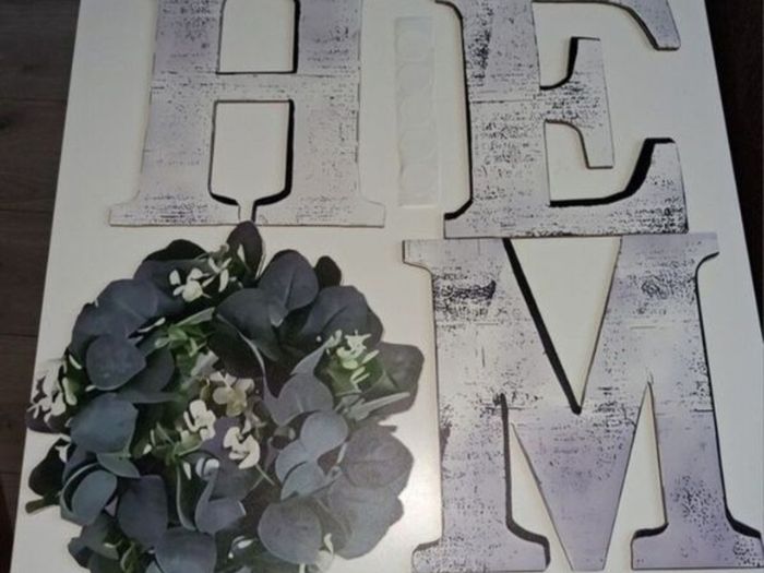Brand New Wooden 'Home' Decor - Adhesive Wall Mounted