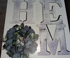 Brand New Wooden 'Home' Decor - Adhesive Wall Mounted