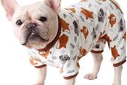 Dog Clothes,Autumn Winter Soft Warm Dog Pajamas Jumpsuit Pug Bulldog Onesies Clothes Costume for Cats Puppy Small Dogs Medium Dogs M,Brown