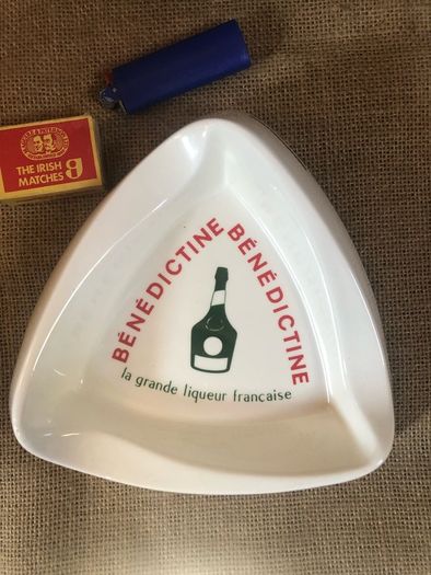Large  Benedictine  Liqueur Ashtray, made in Marseille, France mid 1970s  In mint condition