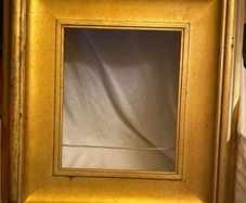 decorative vintage style gold picture frame with minor imperfections