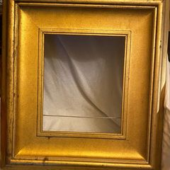 decorative vintage style gold picture frame with minor imperfections