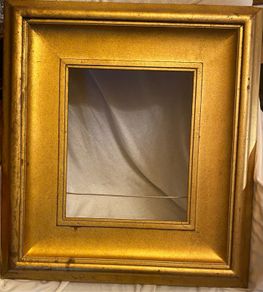 decorative vintage style gold picture frame with minor imperfections