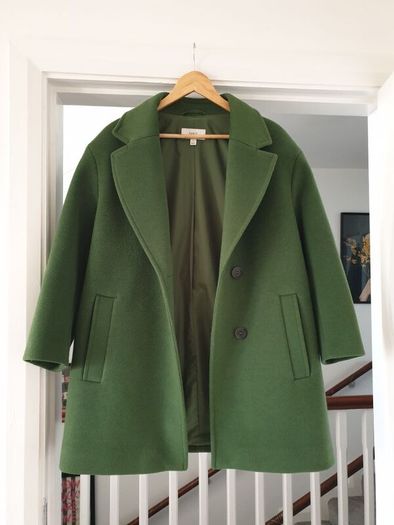 Marks & Spencer Green Coat Size Uk 16
