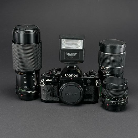 Canon A1 film camera bundle