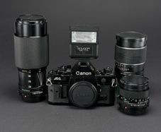 Canon A1 film camera bundle