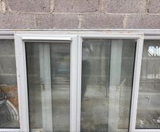Double glazed light grey pvc windows