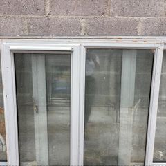 Double glazed light grey pvc windows