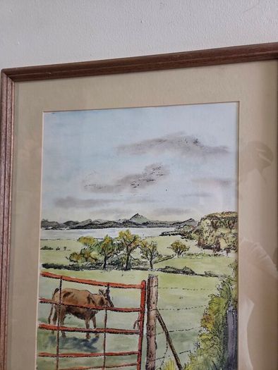 "Dublin Bay from Howth" Watercolour by Michael Walsh - Signed and dated