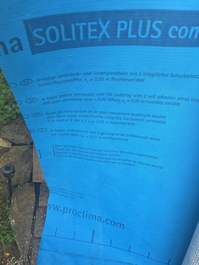 Breather membrane- proclima solitex plus connect