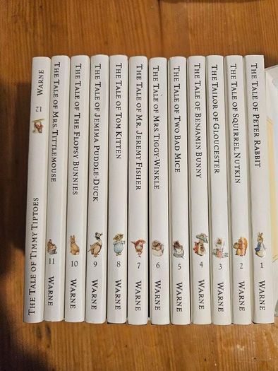 The World Of Peter Rabbit Box One By Beatrix Potter. 12 beautifully illustrated books in Beautiful Illustrated Carring Case. All In Very Good Condition.  See Photos For Same.