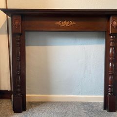 Wooden fireplace