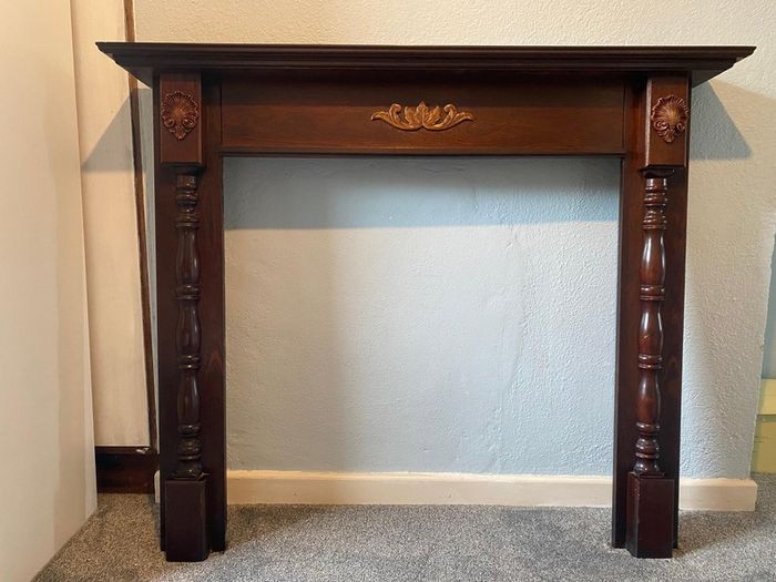 Wooden fireplace