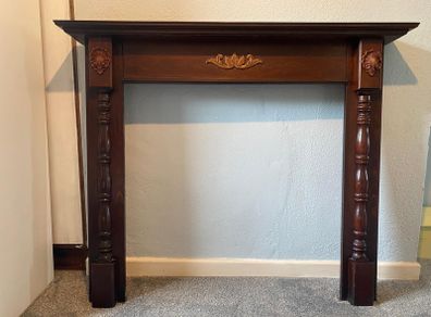 Wooden fireplace