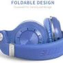 BLUEDIO Wireless Bluetooth 4.1 Headphones with Mic Blue Image 3