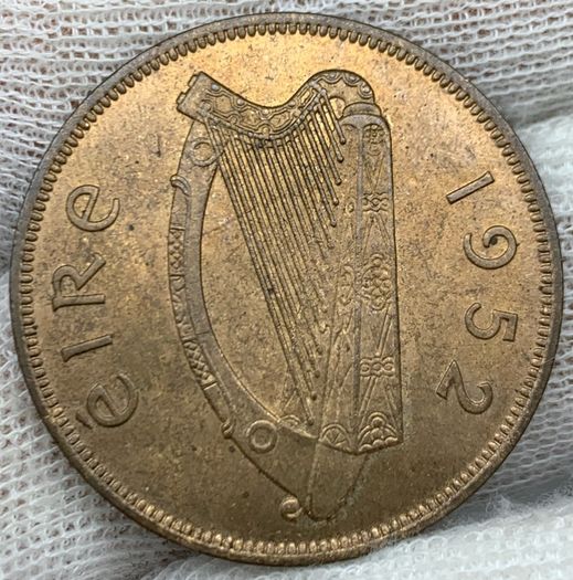 Ireland 1952 1d Penny Red Beautiful Uncirculated