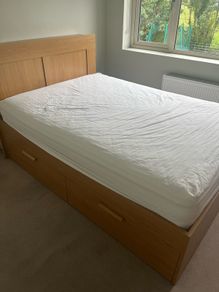 Double bed with storage