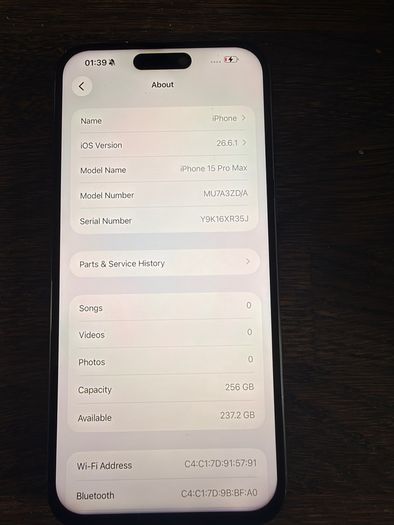 iPhone 15 Pro Max for sale, 256GB in Blue Titanium