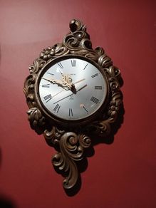 Large Smiths Circa 1950 Antique Battery Operated Wall Clock