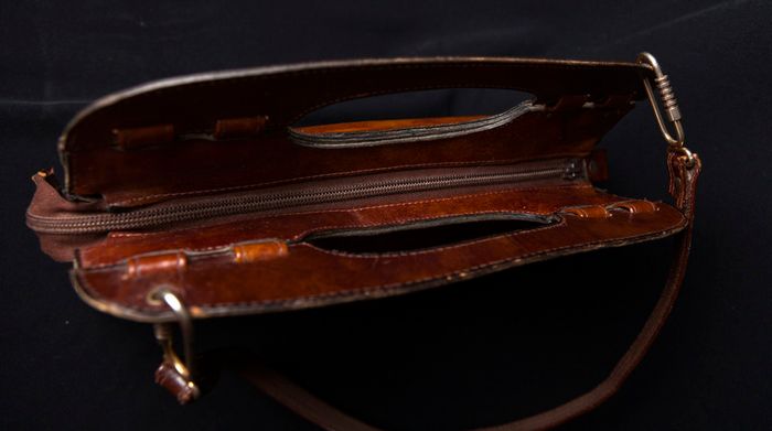 Vintage Brown Leather Handbag