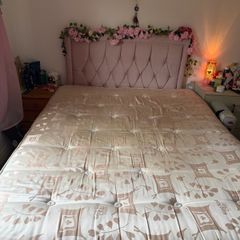 double bed pink