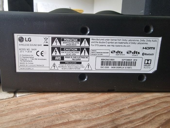 LG wireless soundbar