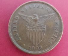 U.S.A 1903 Philippines Half Centavo Coin in Extremely Fine condition