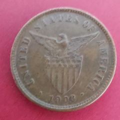 U.S.A 1903 Philippines Half Centavo Coin in Extremely Fine condition