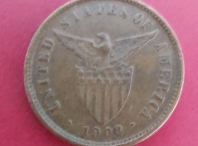 U.S.A 1903 Philippines Half Centavo Coin in Extremely Fine condition