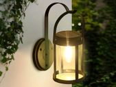 Solar Outdoor Security Wall Lanterns , Modern Garden Wall Light Lantern, Solar Powered Security Lights Outdoor Waterproof LED Hanging Solar Lamp for Pathway, Yard, Patio