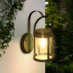 Solar Outdoor Security Wall Lanterns , Modern Garden Wall Light Lantern, Solar Powered Security Lights Outdoor Waterproof LED Hanging Solar Lamp for Pathway, Yard, Patio