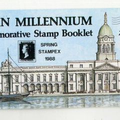 1988 Ireland Dublin Millennium Stamp Booklet overprinted for Spring Stampex in 1988